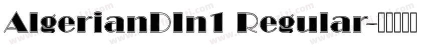 AlgerianDIn1 Regular字体转换